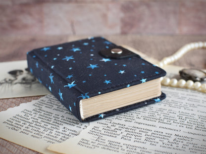 Small Vintage-Styled Fabric Notebook - Stars Journal (A7 size)