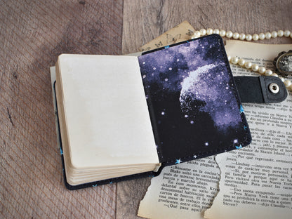 Small Vintage-Styled Fabric Notebook - Stars Journal (A7 size)