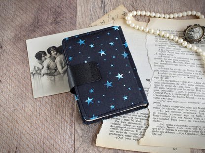 Small Vintage-Styled Fabric Notebook - Stars Journal (A7 size)