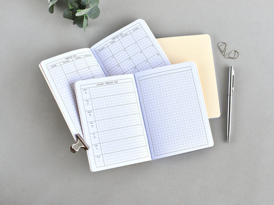 Traveler's Notebook inserts Monthly and Weekly - Hobonichi styled (A6 Size) / TN-A6-15