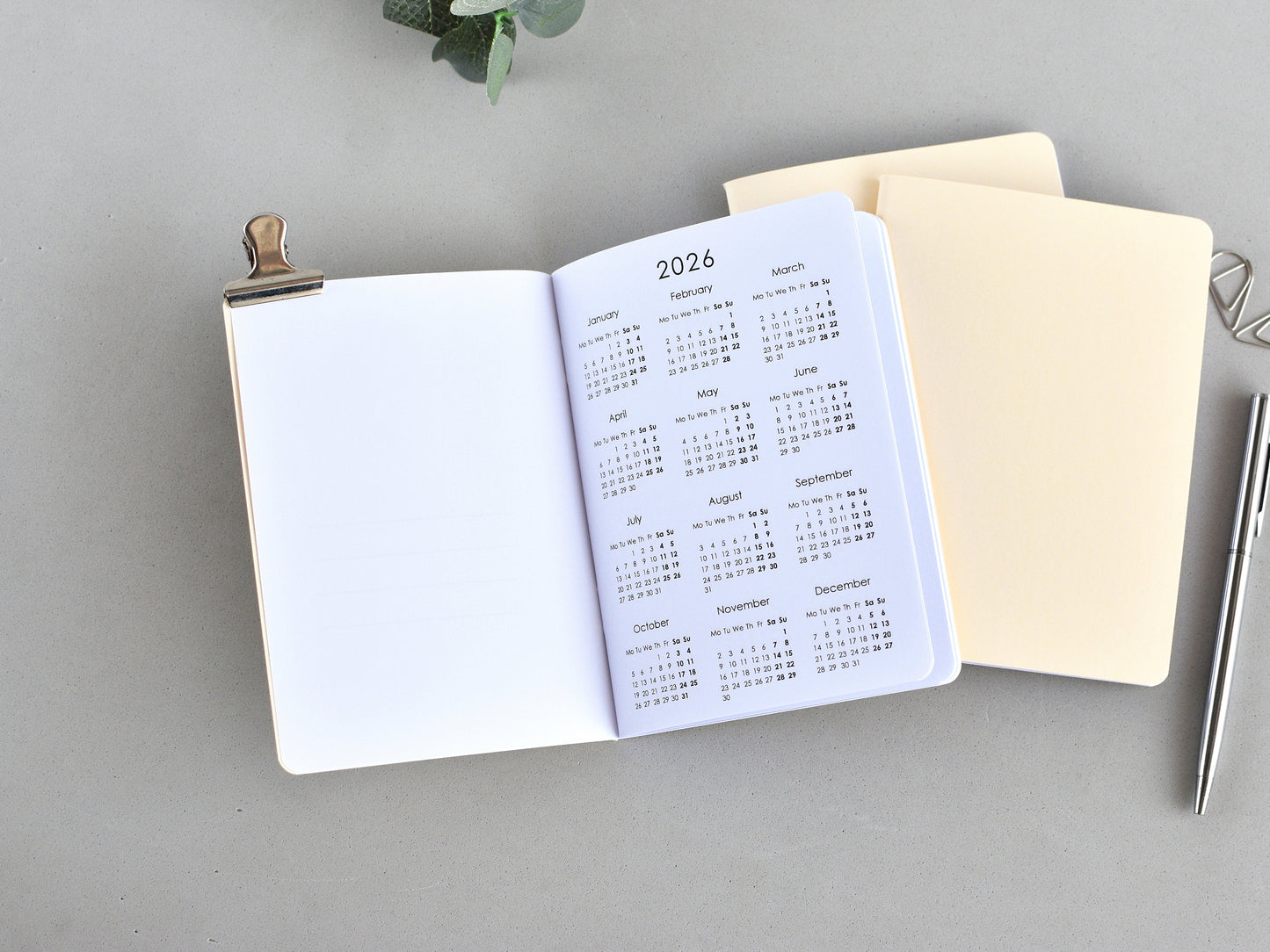 Traveler's Notebook inserts Monthly and Weekly - Hobonichi styled (A6 Size) / TN-A6-15