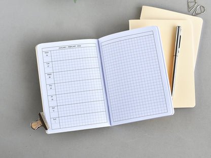 Traveler's Notebook inserts Monthly and Weekly - Hobonichi styled (A6 Size) / TN-A6-15