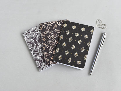 Travel Journal Inserts  - Black Set (Passport Size)