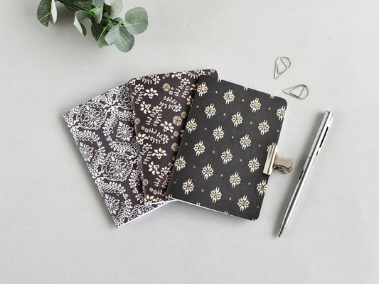 Travel Journal Inserts  - Black Set (Passport Size)