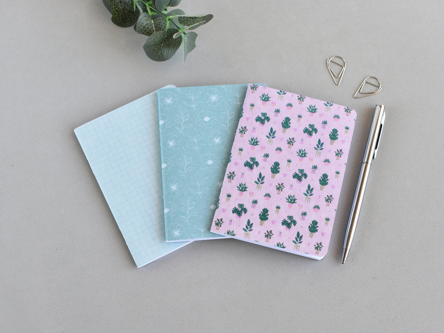 Travel Journal Inserts  - Pink & Blue Set (Passport Size)