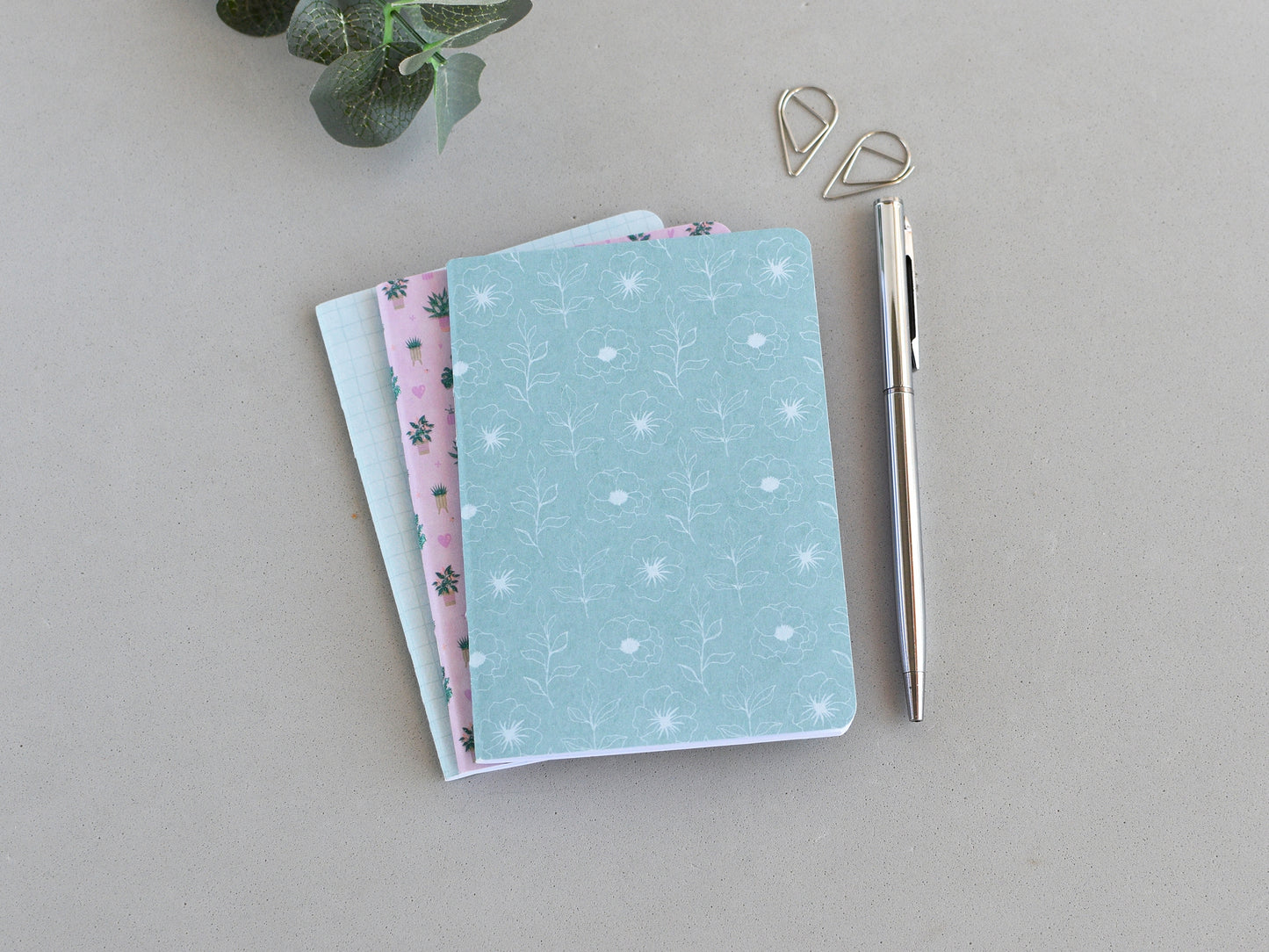 Travel Journal Inserts  - Pink & Blue Set (Passport Size)