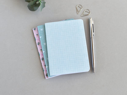 Travel Journal Inserts  - Pink & Blue Set (Passport Size)