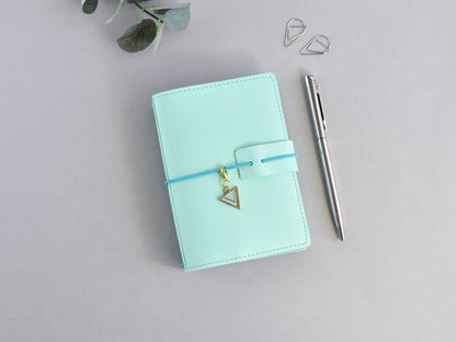 Mint color travel journal