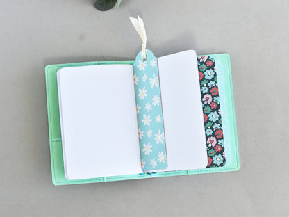 Travel Journal Notebook With Inserts, Mint Color (Passport Size)