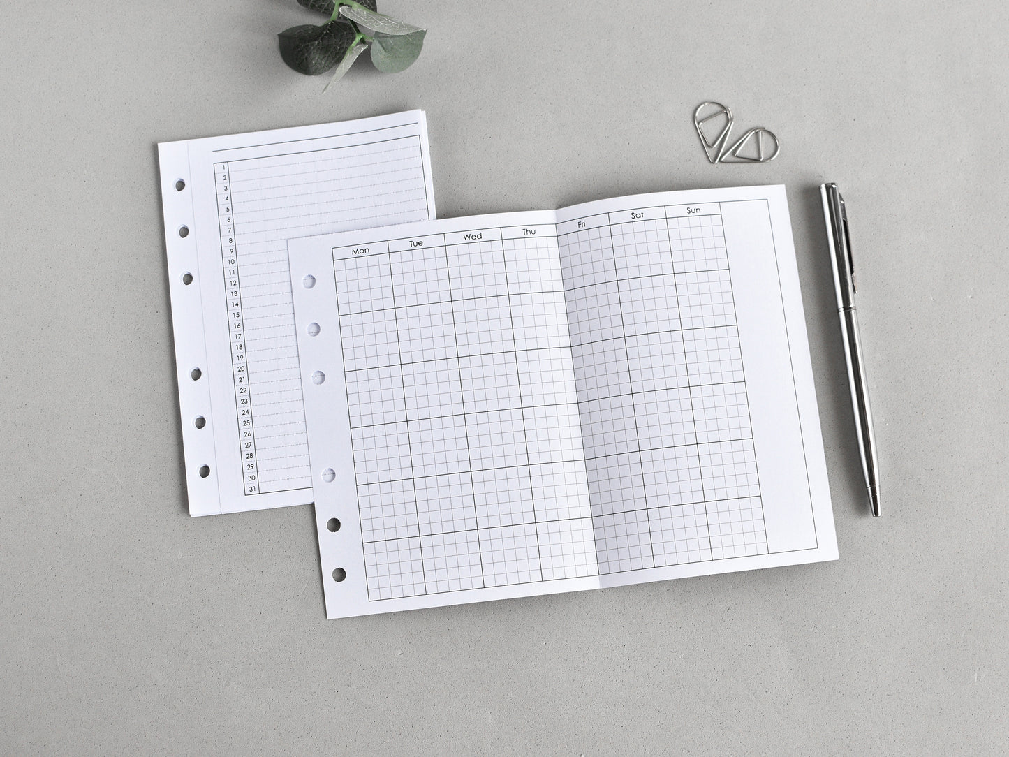 A6 inserts for ring planner hobonichi styled