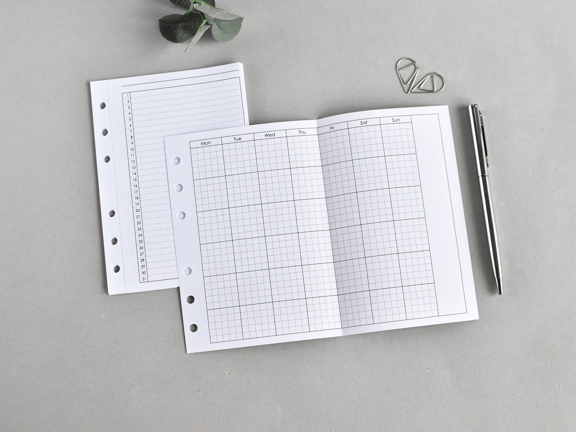 A6 inserts for ring planner hobonichi styled