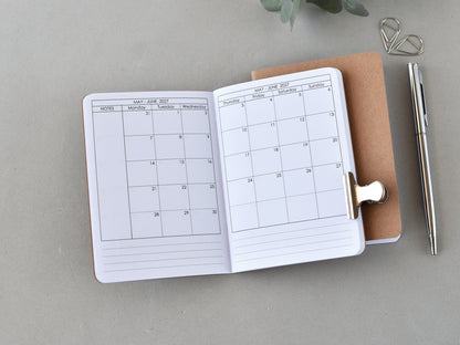 Monthly Traveler's Notebook Planner Insert  (Passport Size) / TN-Pas-11m