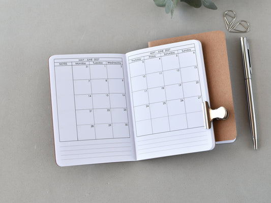 Monthly Traveler's Notebook Planner Insert  (Passport Size) / TN-Pas-11m