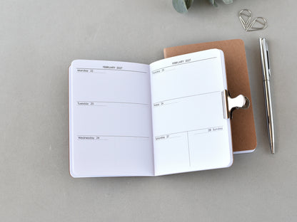 Traveler's Notebook Inserts - Monthly Weekly refill (Passport Size) / TN-Pas 11w