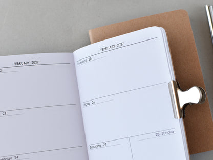 Traveler's Notebook Inserts - Monthly Weekly refill (Passport Size) / TN-Pas 11w