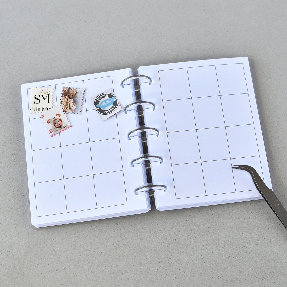 Discbound Stamp Punch Notebook - "A scrap a day" Junk Journal for Cut-Outs