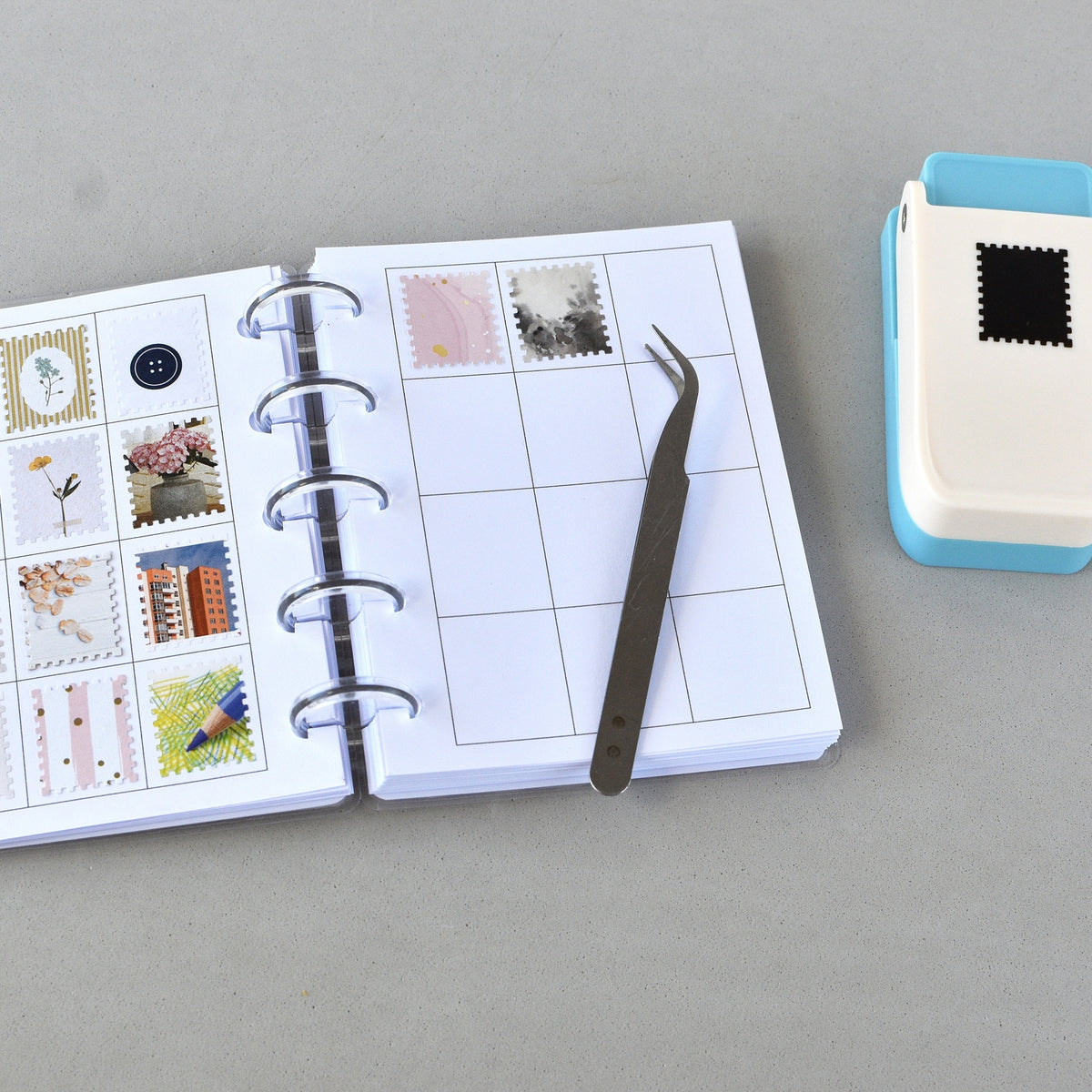 Discbound Stamp Punch Notebook - "A scrap a day" Junk Journal for Cut-Outs