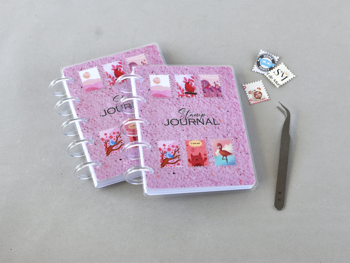 Discbound Stamp Notebook - "A scrap a day" Junk Journal for Cut-Outs