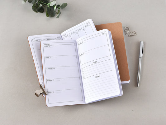 Travelers Notebook Planner Inserts - Monthly and Weekly (Personal size) / TN-P-11