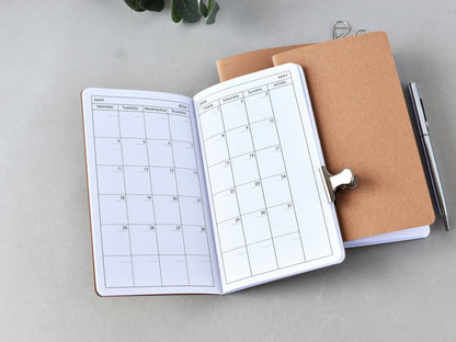 Travelers Notebook Planner Inserts - Monthly and Weekly (Personal size) / TN-P-11