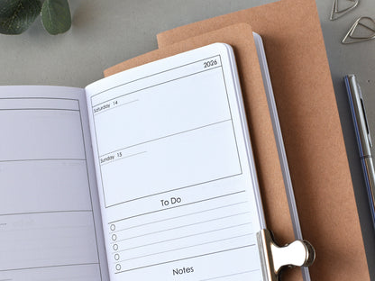 Travelers Notebook Planner Inserts - Monthly and Weekly (Personal size) / TN-P-11