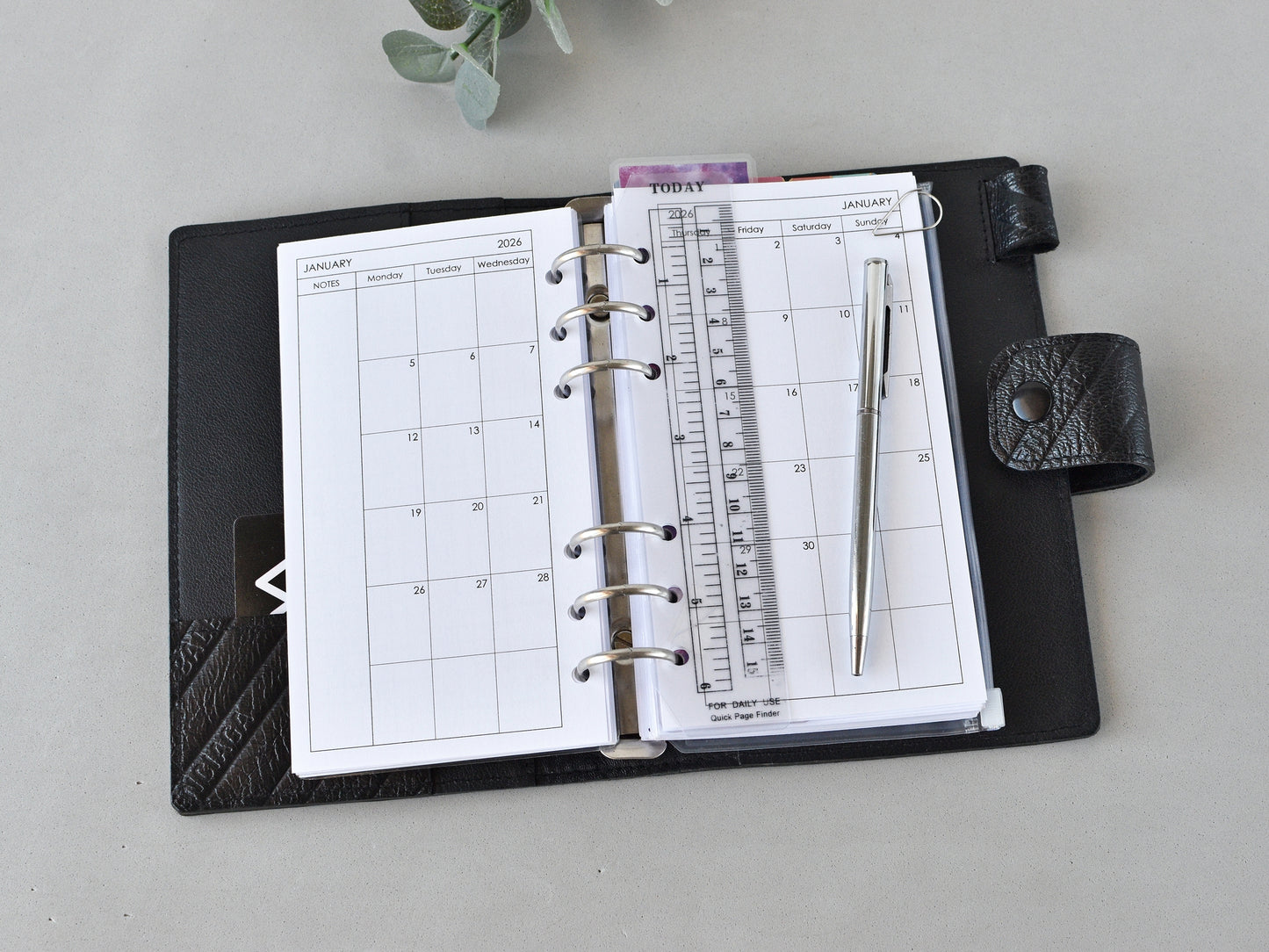 Monthly Planner Inserts - Ring Binder Refill (Personal Size) / P-03m