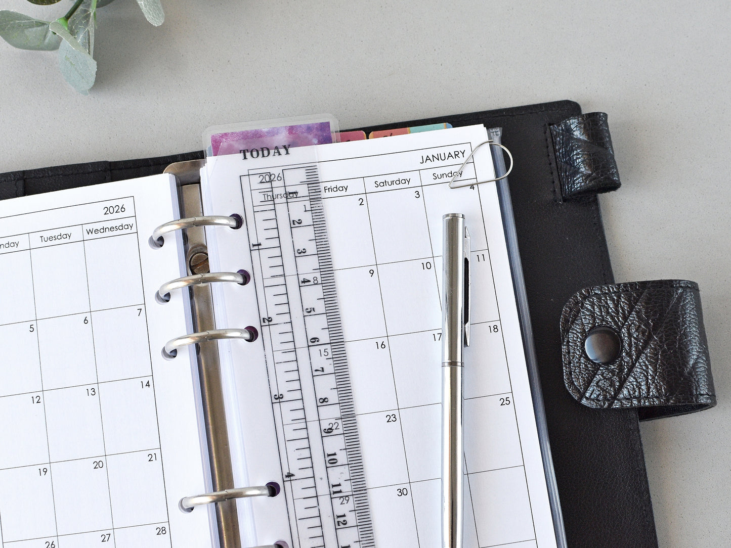Monthly Planner Inserts - Ring Binder Refill (Personal Size) / P-03m