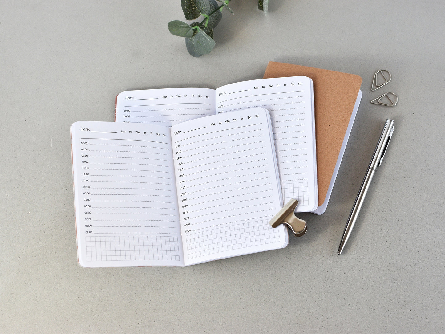 Daily Planner Inserts - Traveler's Notebook (Passport Size) / Tn-Pas 20