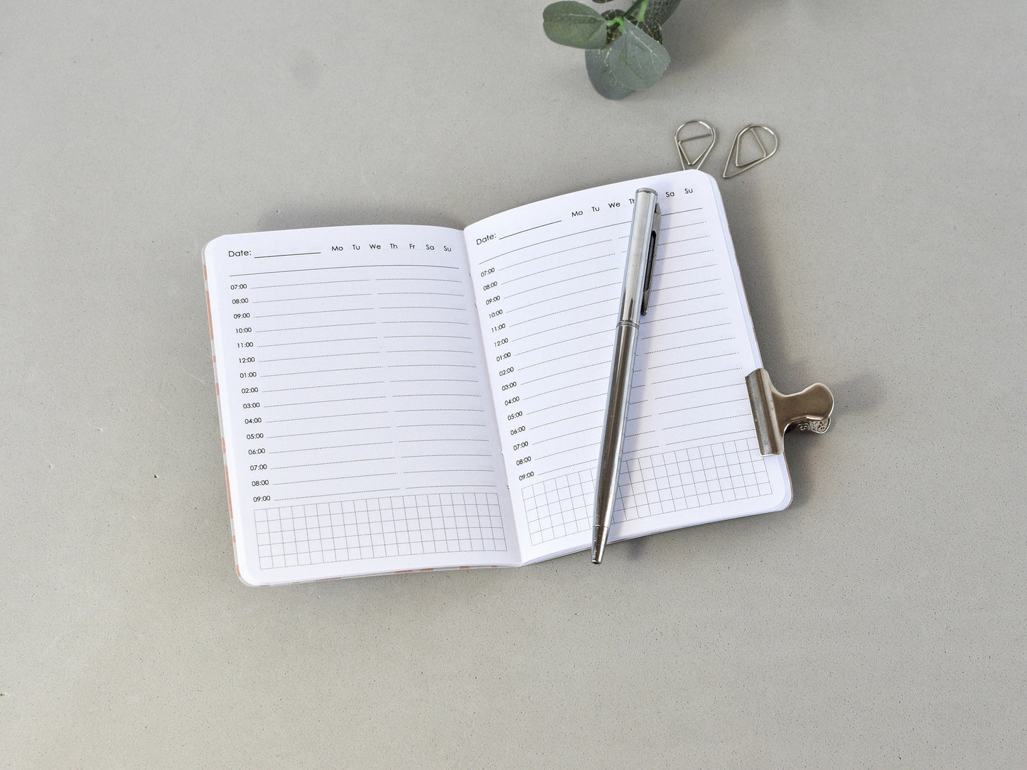 Daily Planner Inserts - Traveler's Notebook (Passport Size) / Tn-Pas 20