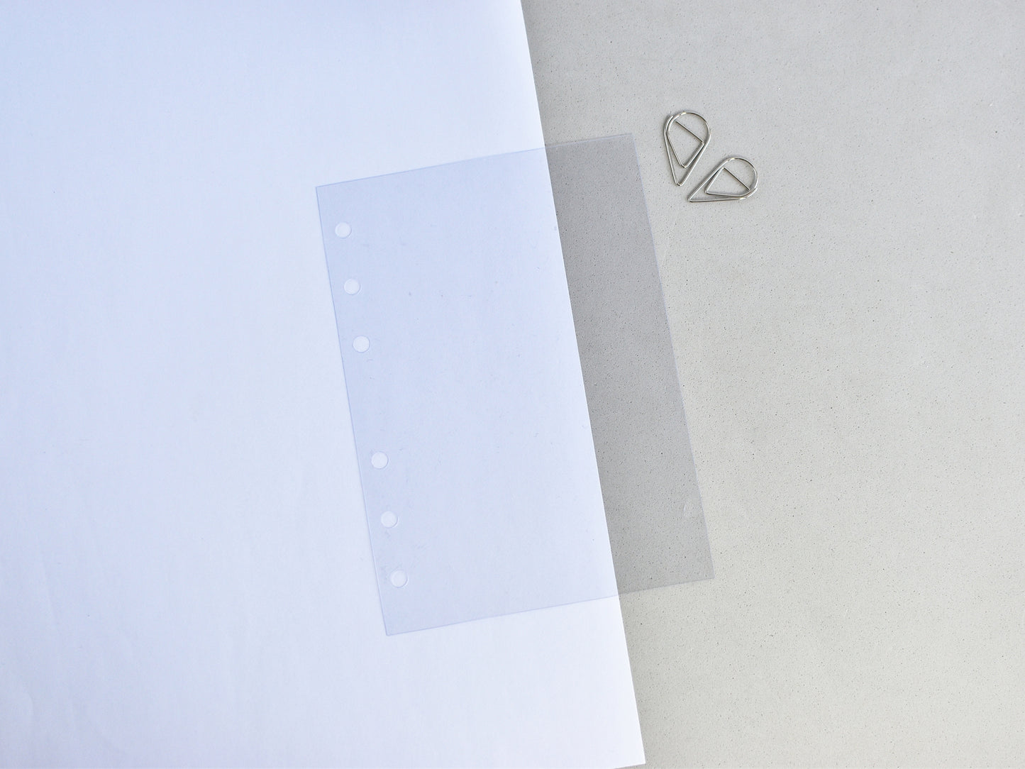 Clear plastic dashboard for ring journal true a6 size