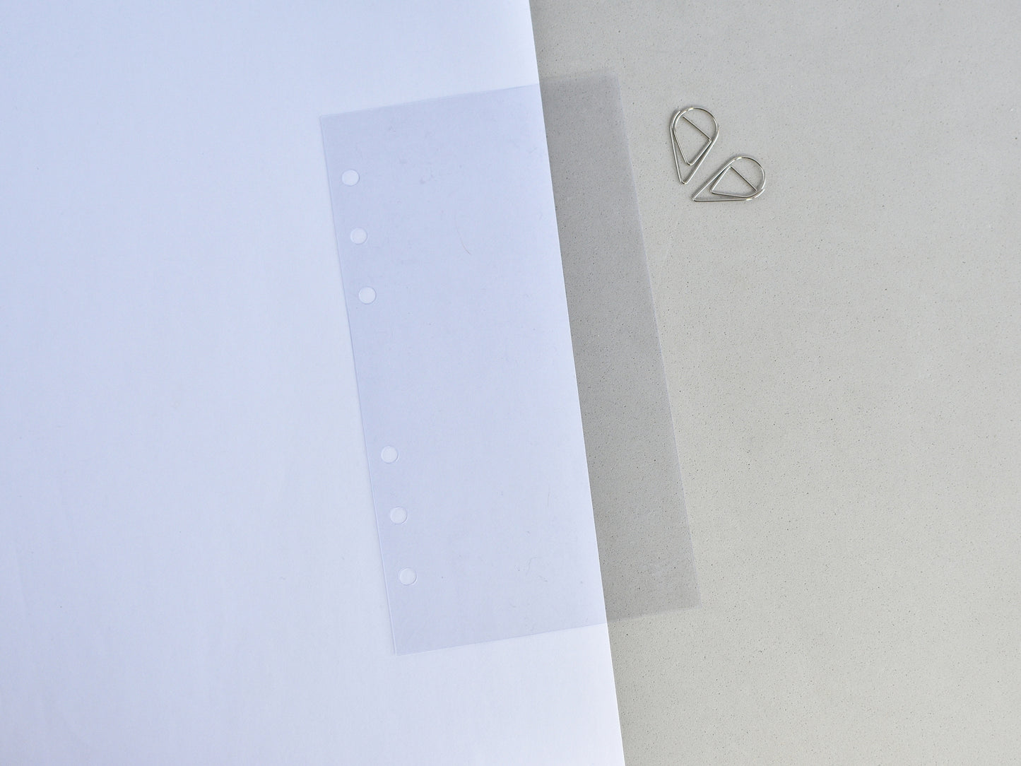 Clear plastic dashboard for ring journal personal size