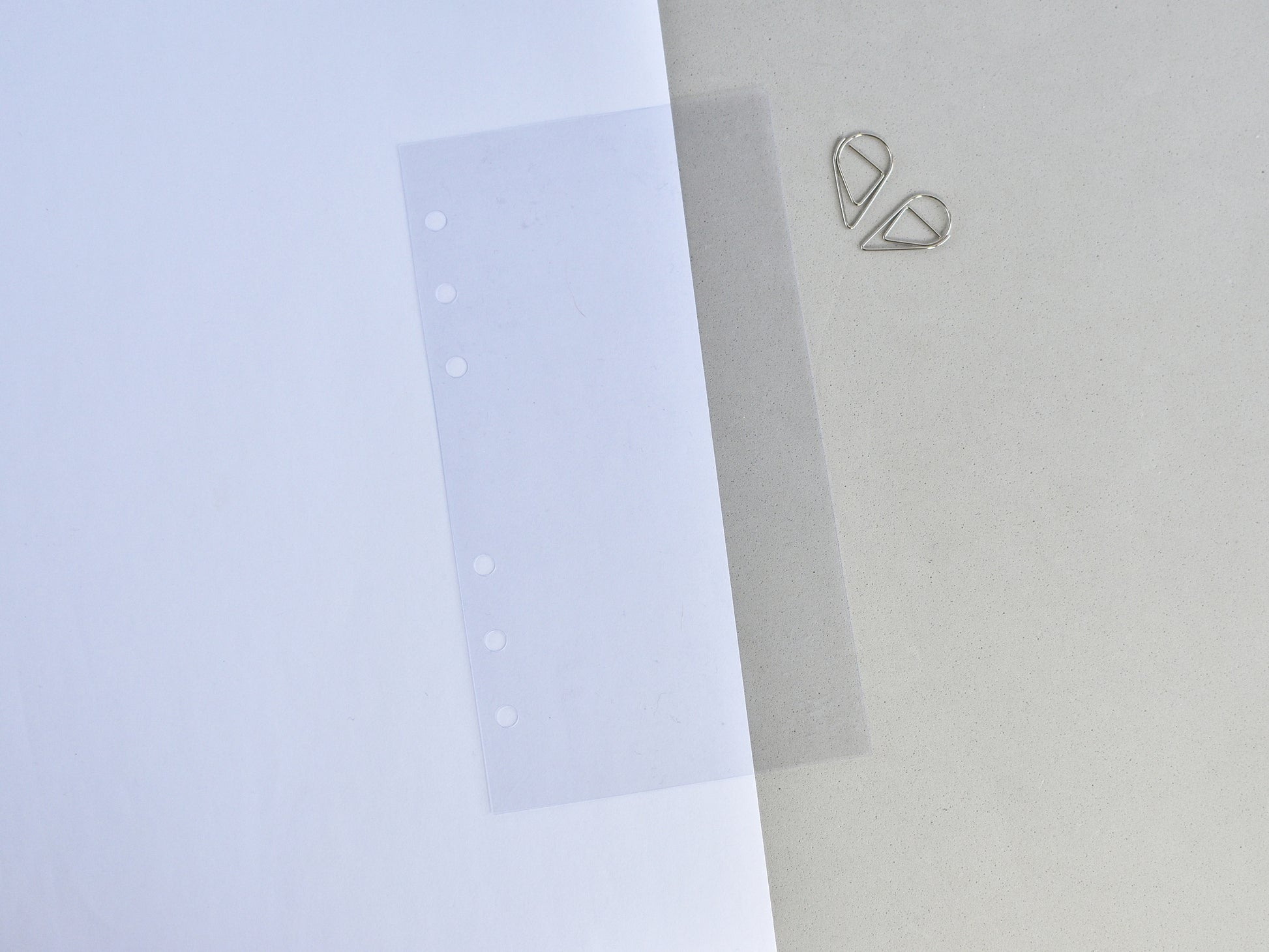 Clear plastic dashboard for ring journal personal size