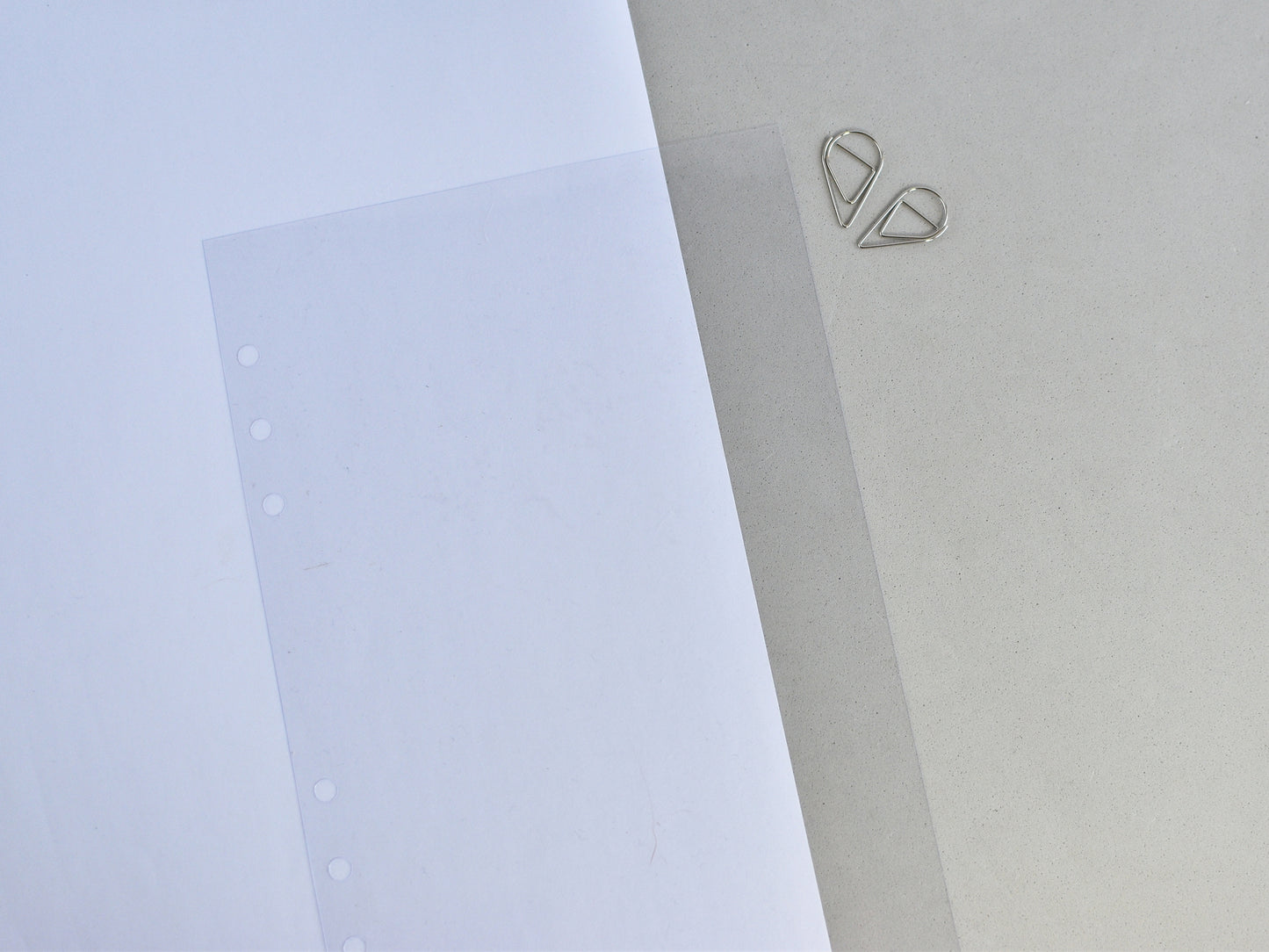 Clear plastic dashboard for ring journal a5 size