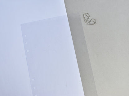 Clear plastic dashboard for ring journal a5 size