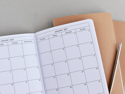 Travelers Notebook inserts - Weekly Monthly Refill (A5 Size) / TN-A5-11