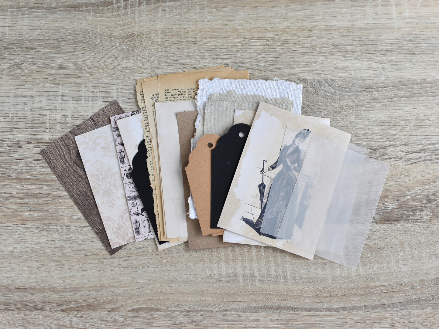Junk Journal Vintage-Styled Paper Kit for Ephemera Craft Projects (Heritage Collection)