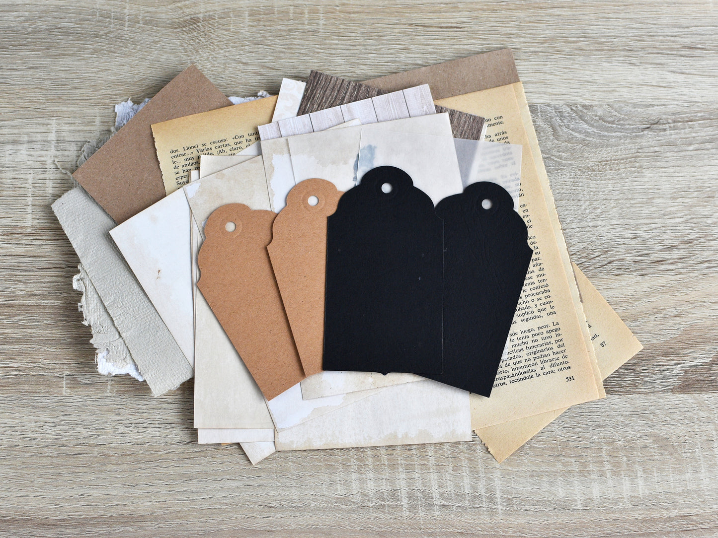 Junk Journal Vintage-Styled Paper Kit for Ephemera Craft Projects (Heritage Collection)