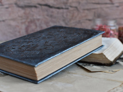 Vintage-styled Journal Notebook: Black Grimoire, The Witch's Diary (A6 size)