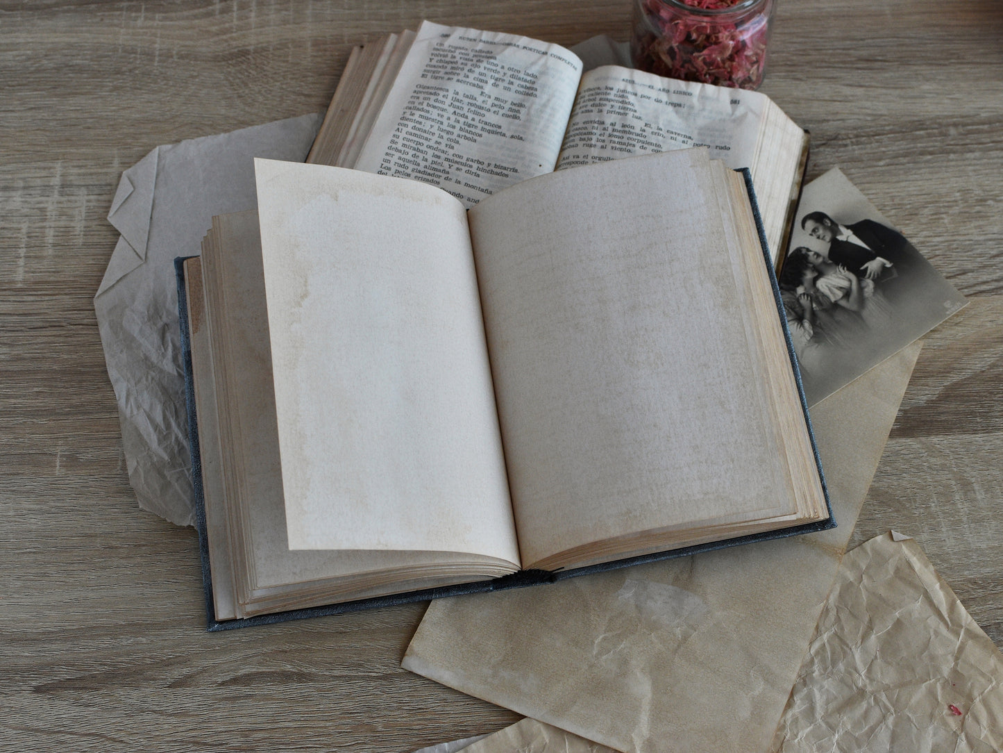 Vintage-styled Journal Notebook: Black Grimoire, The Witch's Diary (A6 size)