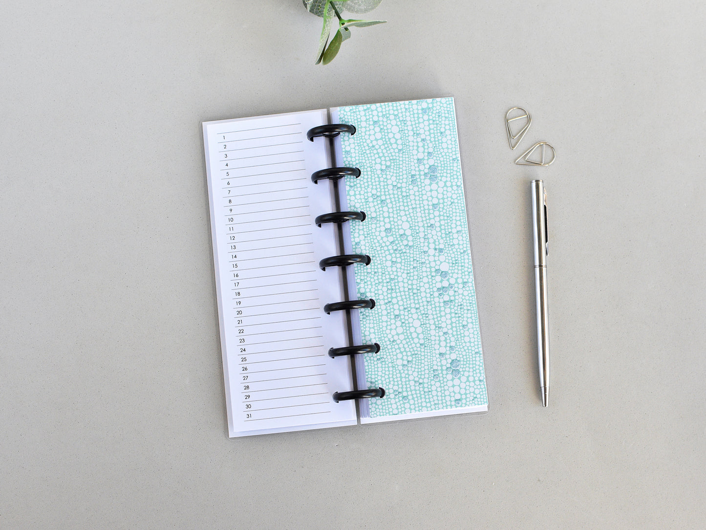 Discbound Planner Notebook - Sea Collection (HP Skinny Mini Size)