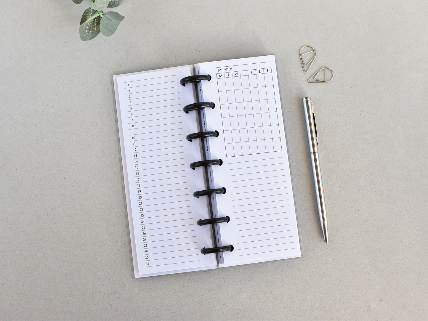Discbound Planner Notebook - Sea Collection (HP Skinny Mini Size)