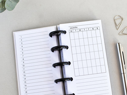 Discbound Planner Notebook - Sea Collection (HP Skinny Mini Size)
