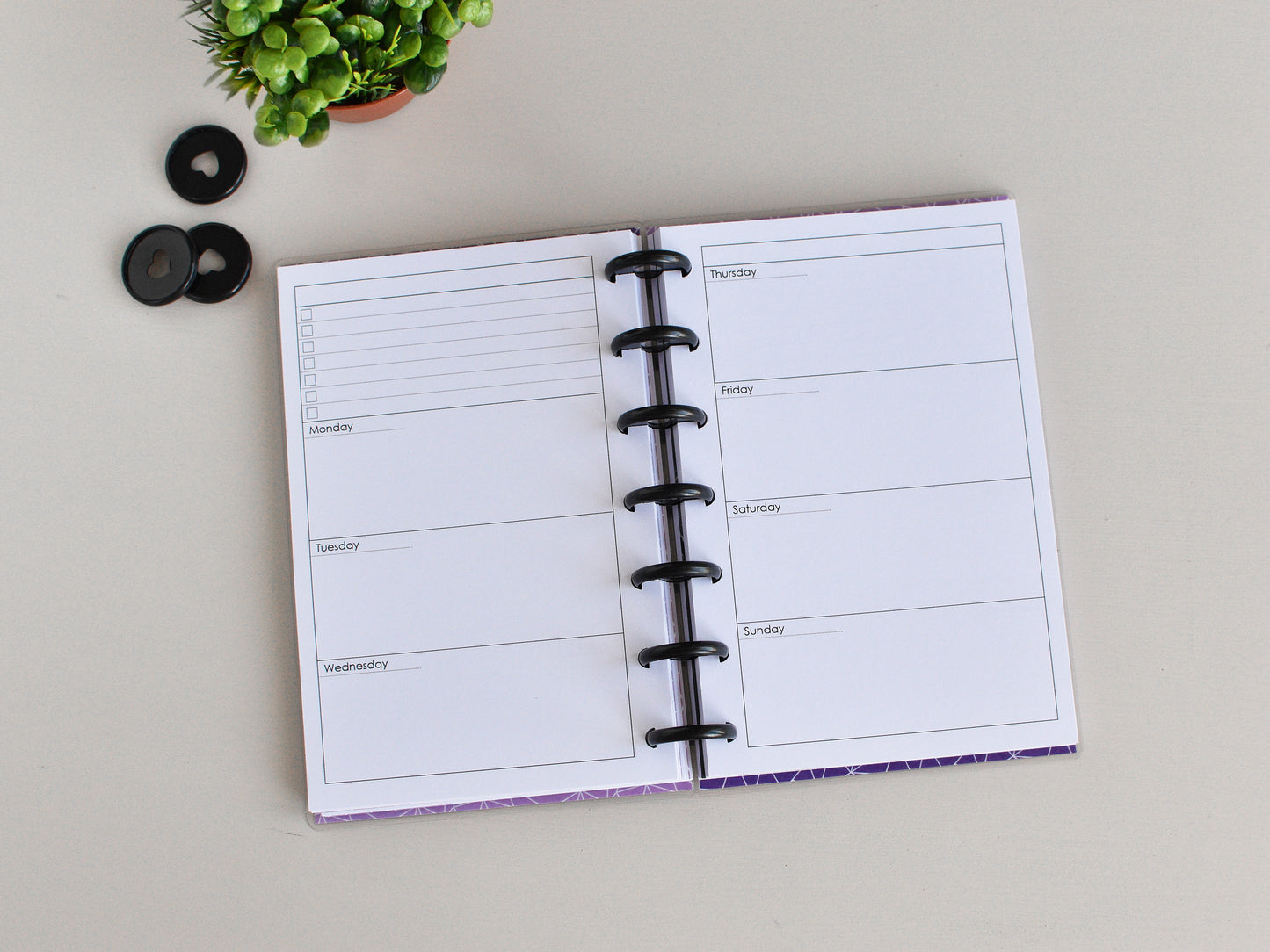 Discbound planner (HP Skinny Mini Size)