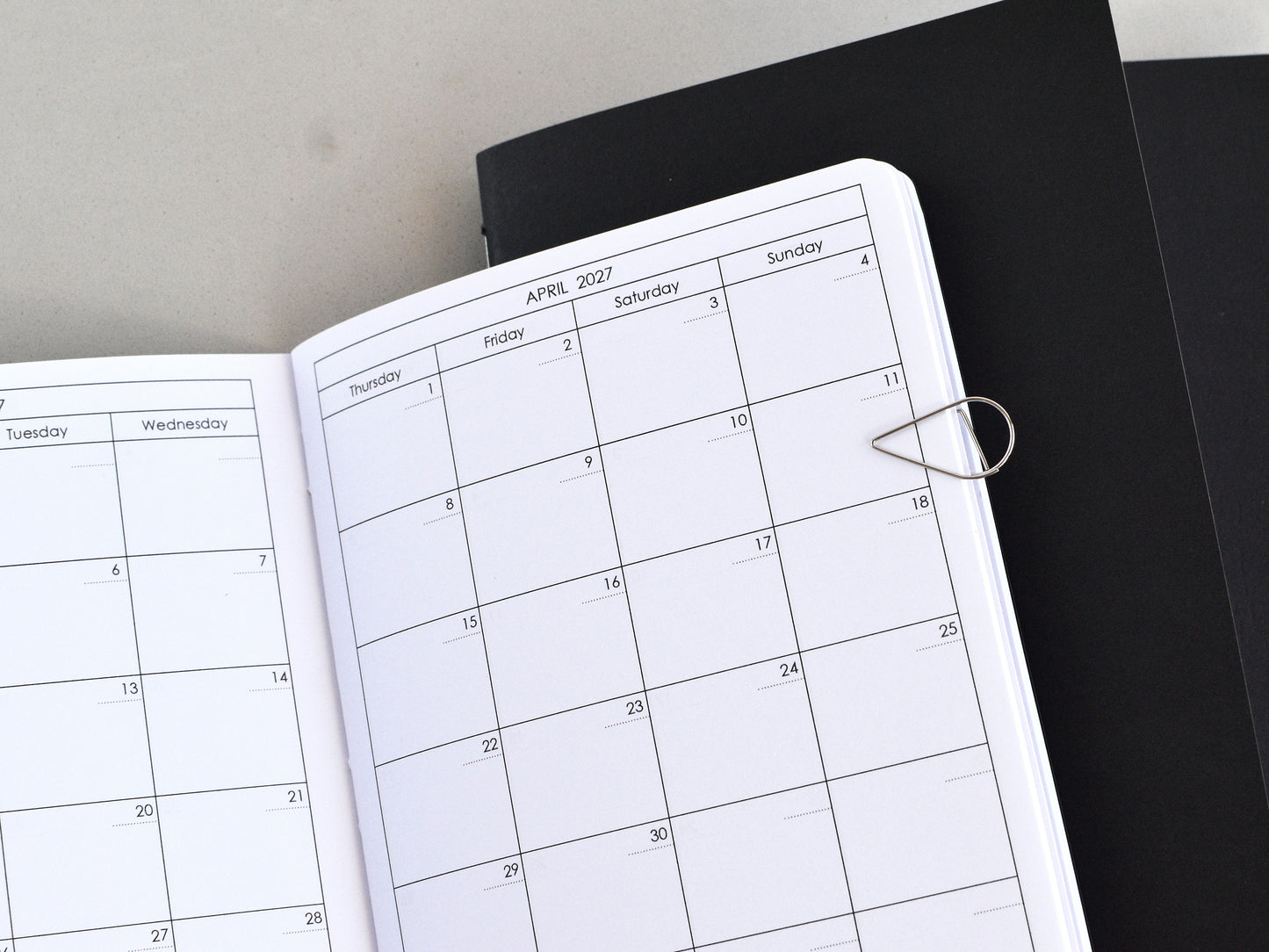 Travelers Notebook Inserts - Weekly Monthly Refill (B6 Size) / TN-B6-11