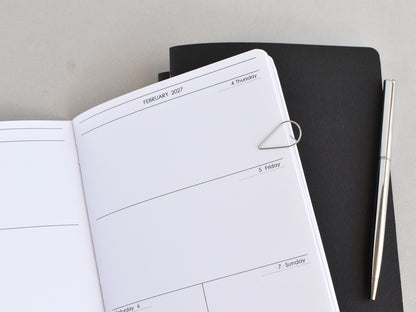 Travelers Notebook Inserts - Weekly Monthly Refill (B6 Size) / TN-B6-11