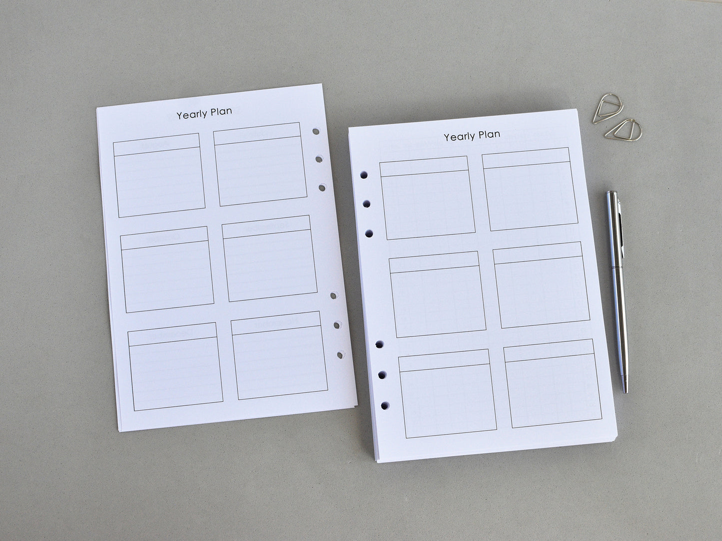 Planner Inserts Monthly Weekly - Ring Binder Refill (A5 Size) / A5-09