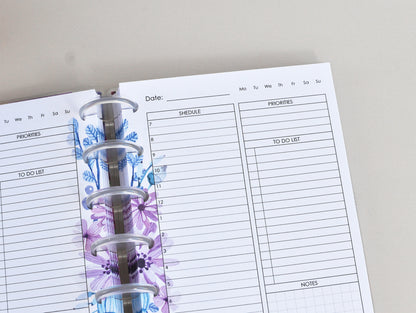 Discbound Daily Agenda - Disc Planner Notebook (HP Mini Size)
