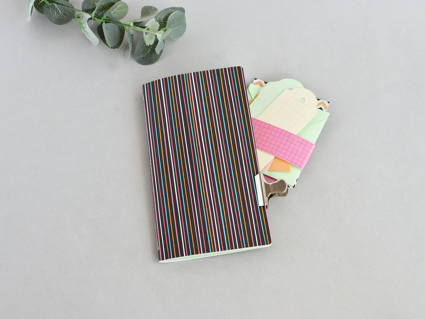 Travel Journal Insert - Mixed Paper (Personal Size) / Stripes