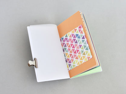 Travel Journal Insert - Mixed Paper (Personal Size) / Stripes
