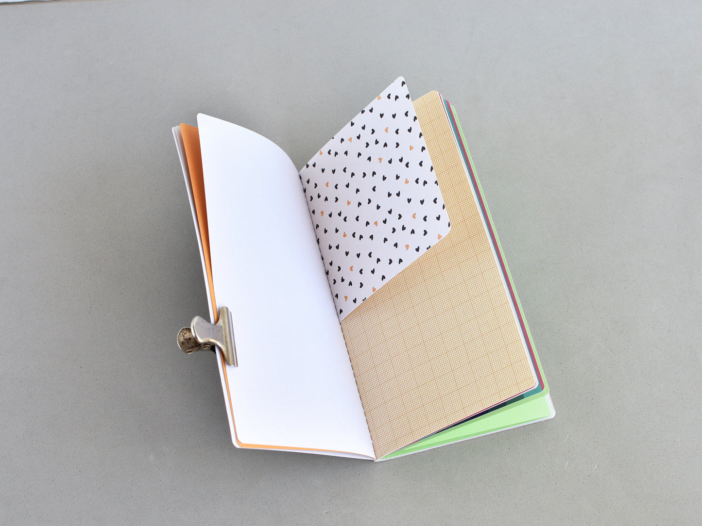 Travel Journal Insert - Mixed Paper (Personal Size) / Stripes